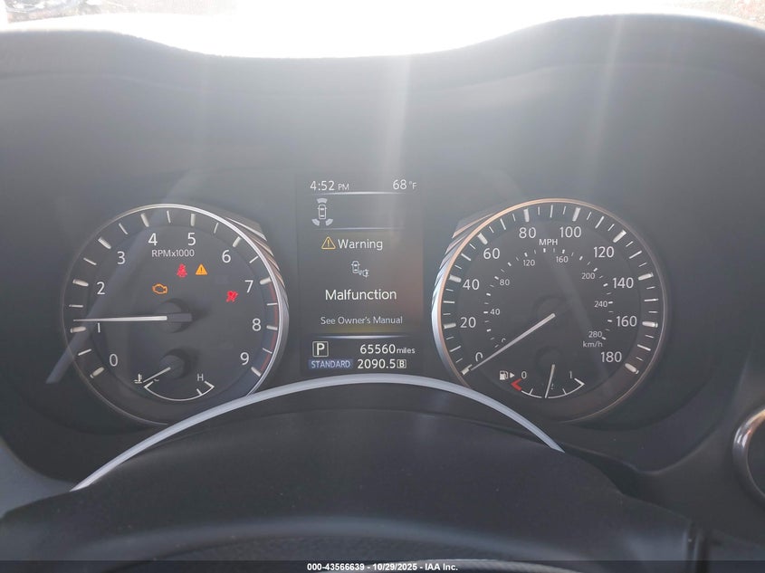 2021 Infiniti Q50 VIN JN1FV7DP8MM850388 IAAI salvage auction — REAR END, Salvage (Texas), sold $7,100 on 2026-08-26 (photo 7)