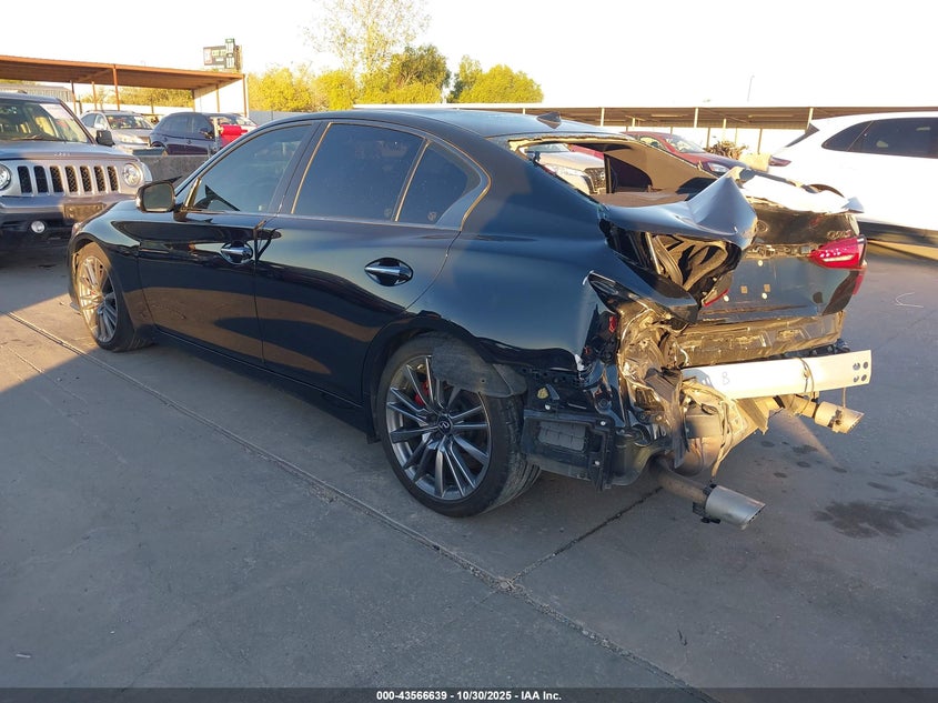 2021 Infiniti Q50 VIN JN1FV7DP8MM850388 IAAI salvage auction — REAR END, Salvage (Texas), sold $7,100 on 2026-08-26 (photo 3)