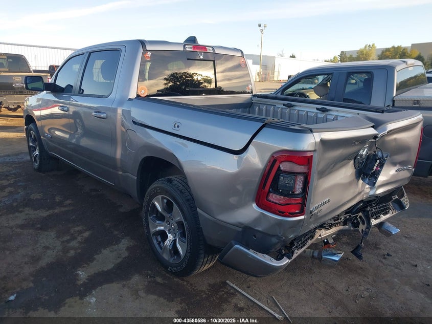 2024 Ram 1500 VIN 1C6SRFJT9RN148844 IAAI salvage auction — REAR END, Clear (Oklahoma), sold $21,100 on 2026-07-29 (photo 3)