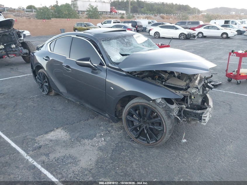 2021 Lexus Is 350 VIN JTHGZ1B28M5038446 IAAI salvage auction — ALL OVER, Salvage (California), sold $3,250 on 2026-07-29 (photo 1)