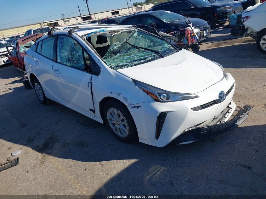 2019 Toyota Prius VIN JTDKARFU1K3079135 IAAI salvage auction — ROLLOVER, Bill Of Sale (Texas), sold $1,550 on 2026-07-22 (photo 1)