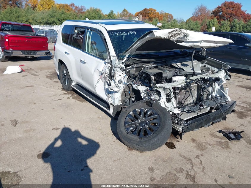 2021 Lexus Gx 460 VIN JTJAM7BX0M5280374 IAAI salvage auction — FRONT END, Salvage (Indiana), sold $8,900 on 2026-07-28 (photo 1)