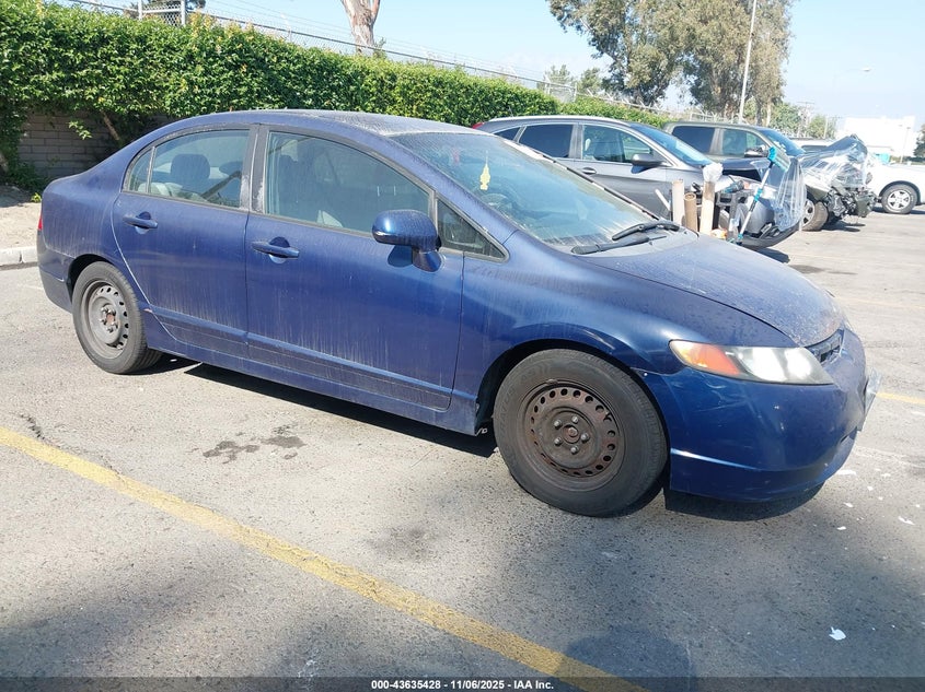 2007 Honda Civic VIN JHMFA16527S001048 IAAI salvage auction — SIDE, Salvage (California), sold $625 on 2026-07-21 (photo 1)