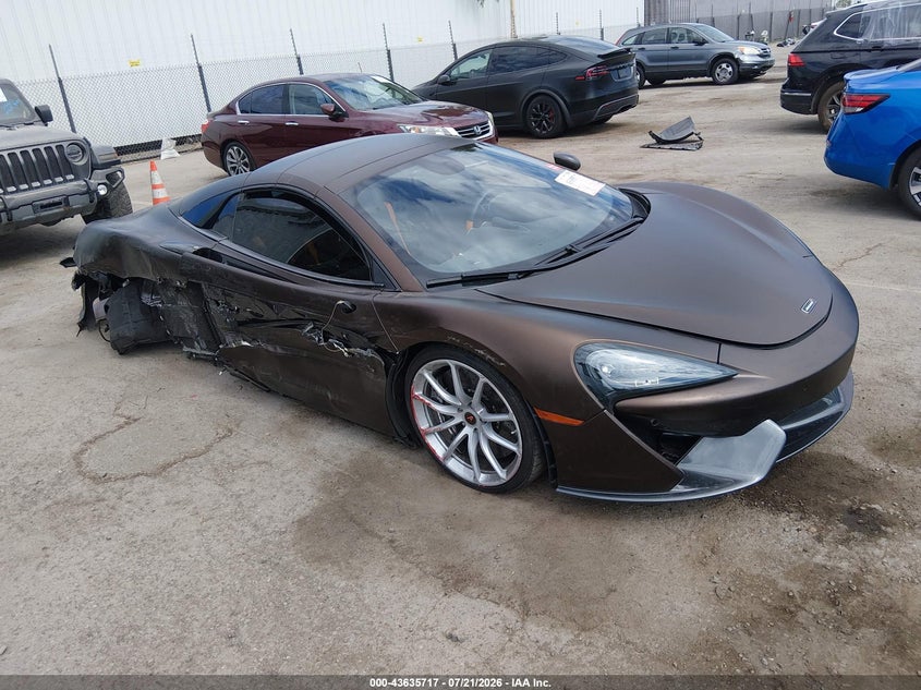 2018 Mclaren 570s VIN SBM13FAA5JW004086 IAAI salvage auction — RIGHT SIDE, Salvage (California), sold $30,250 on 2026-07-27 (photo 1)