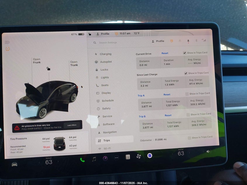 2021 Tesla Model 3 VIN 5YJ3E1EA4MF987859 IAAI salvage auction — LEFT FRONT, Other, sold $14,800 on 2026-07-14 (photo 7)