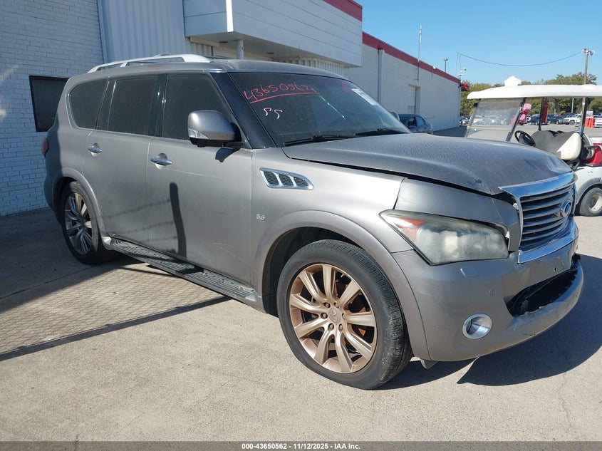 2014 Infiniti Qx80 VIN JN8AZ2NE2E9063246 IAAI salvage auction — FRONT END, Salvage (Idaho), sold $1,000 on 2026-07-13 (photo 1)