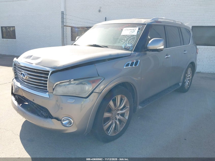 2014 Infiniti Qx80 VIN JN8AZ2NE2E9063246 IAAI salvage auction — FRONT END, Salvage (Idaho), sold $1,000 on 2026-07-13 (photo 2)
