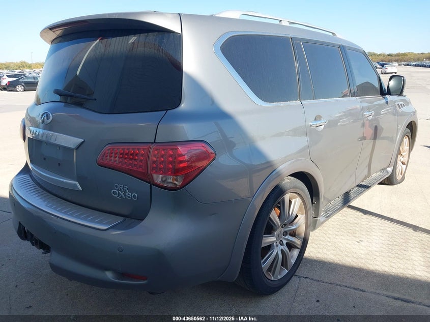 2014 Infiniti Qx80 VIN JN8AZ2NE2E9063246 IAAI salvage auction — FRONT END, Salvage (Idaho), sold $1,000 on 2026-07-13 (photo 4)