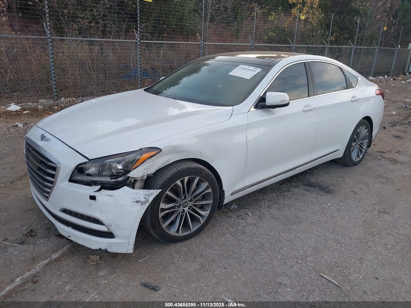 2015 Hyundai Genesis VIN KMHGN4JE7FU085238 IAAI salvage auction — FRONT END, Clear (Oklahoma), sold $1,050 on 2026-07-29 (photo 2)