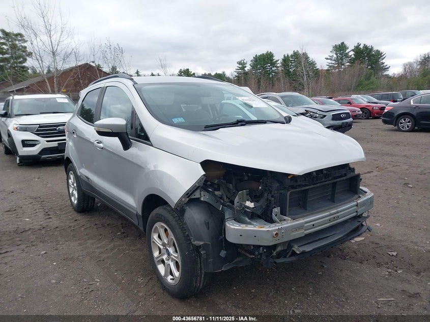 2019 Ford Ecosport VIN MAJ3S2GE3KC262896 IAAI salvage auction — FRONT END, Salvage (Massachusetts), sold $25 on 2026-07-31 (photo 1)