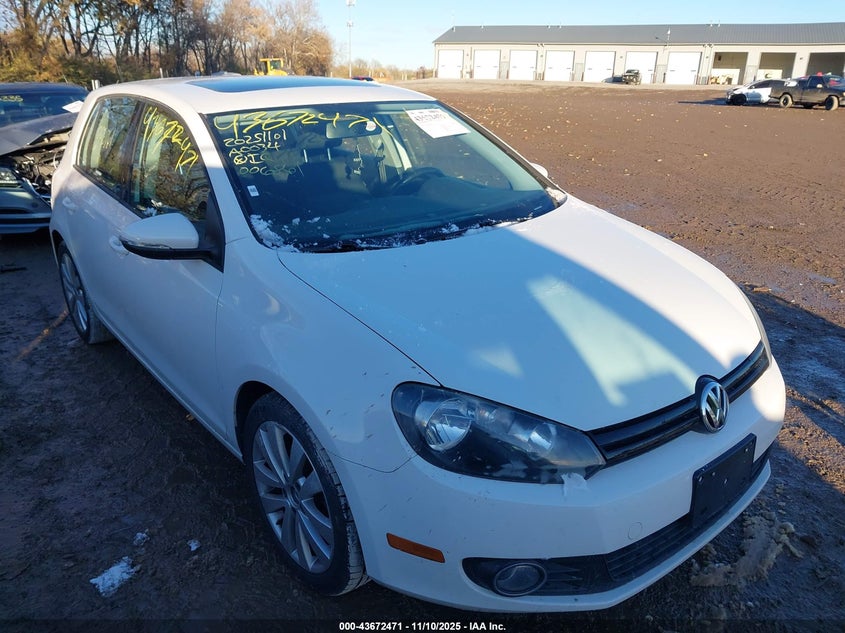 2014 Volkswagen Golf VIN WVWDM7AJ0EW006861 IAAI salvage auction — SIDE, Clear (Indiana), sold $1,750 on 2026-07-17 (photo 1)
