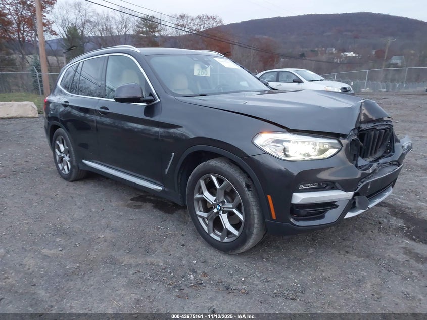 2020 BMW X3 VIN 5UXTS1C02L9D35108 IAAI salvage auction — FRONT END, Clear (New Jersey), sold $12,600 on 2026-07-30 (photo 1)