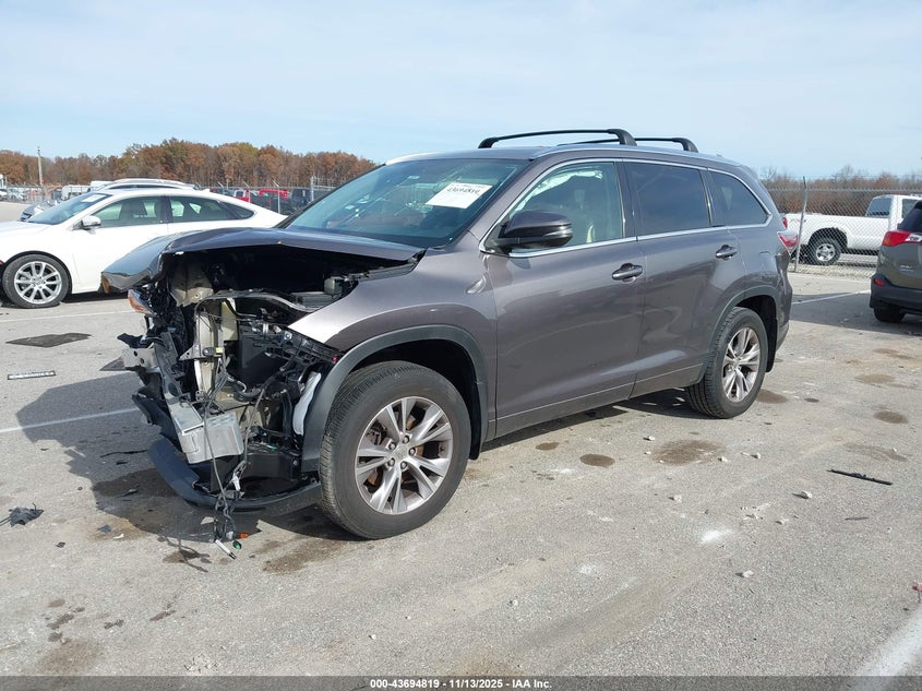 2015 Toyota Highlander VIN 5TDJKRFH6FS191946 IAAI salvage auction — FRONT END, Other, sold $3,800 on 2026-07-23 (photo 2)