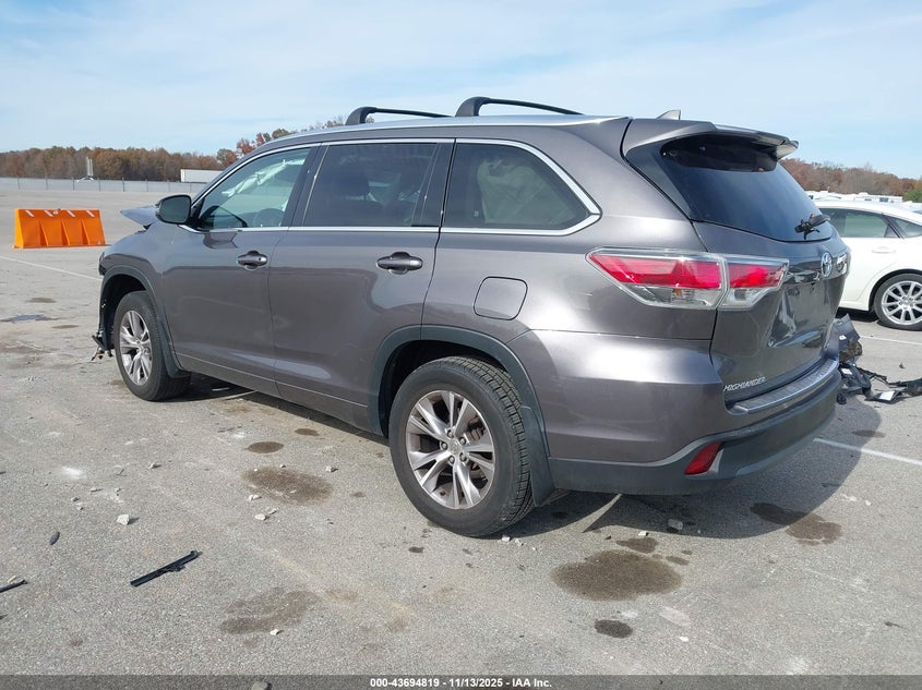 2015 Toyota Highlander VIN 5TDJKRFH6FS191946 IAAI salvage auction — FRONT END, Other, sold $3,800 on 2026-07-23 (photo 3)