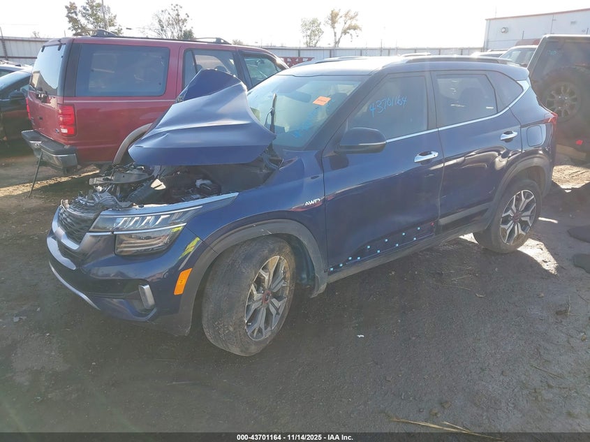 2021 Kia Seltos VIN KNDETCA23M7203850 IAAI salvage auction — FRONT END, Junk (Oklahoma), sold $1,200 on 2026-07-28 (photo 2)