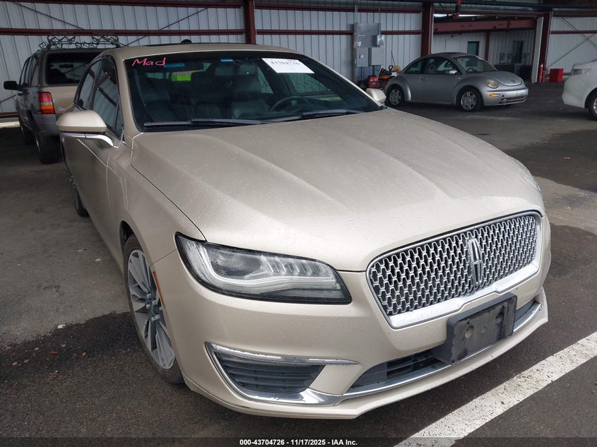2017 Lincoln Mkz VIN 3LN6L5MU2HR613840 IAAI salvage auction — LEFT FRONT, Salvage (California), sold $2,100 on 2026-07-09 (photo 1)