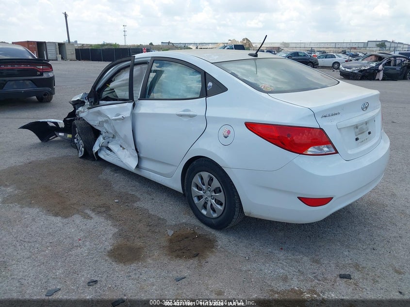 2017 Hyundai Accent VIN KMHCT4AE5HU199035 IAAI salvage auction — FRONT END, Salvage (Texas), sold $500 on 2026-07-14 (photo 3)