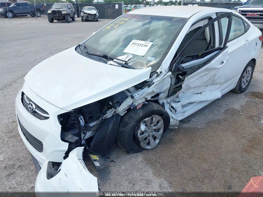 2017 Hyundai Accent VIN KMHCT4AE5HU199035 IAAI salvage auction — FRONT END, Salvage (Texas), sold $500 on 2026-07-14 (photo 6)
