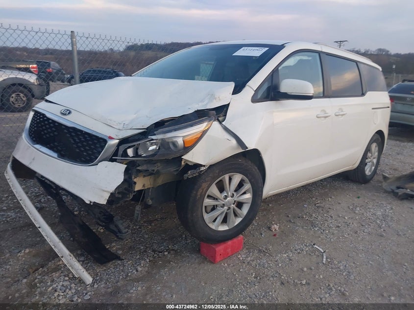 2016 Kia SEDONA VIN KNDMB5C18G6103705 IAAI salvage auction — FRONT END, Salvage (Arkansas), sold $225 on 2026-07-30 (photo 2)