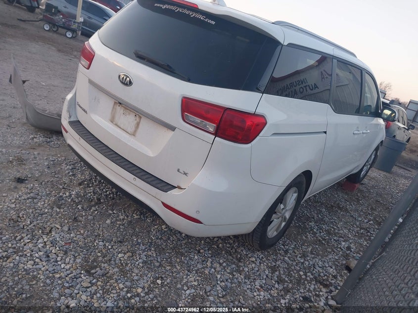 2016 Kia SEDONA VIN KNDMB5C18G6103705 IAAI salvage auction — FRONT END, Salvage (Arkansas), sold $225 on 2026-07-30 (photo 4)