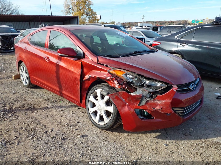 2012 Hyundai Elantra VIN KMHDH4AE6CU244885 IAAI salvage auction — RIGHT FRONT, Salvage (Oklahoma), sold $25 on 2026-07-29 (photo 1)