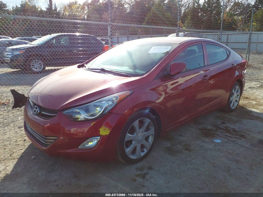 2012 Hyundai Elantra VIN KMHDH4AE6CU244885 IAAI salvage auction — RIGHT FRONT, Salvage (Oklahoma), sold $25 on 2026-07-29 (photo 2)