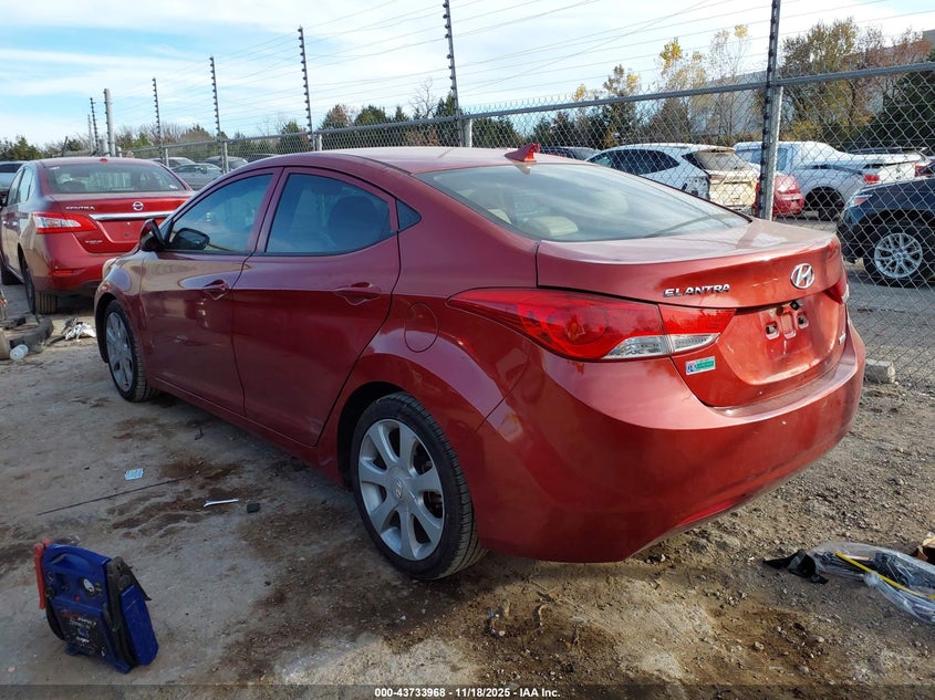 2012 Hyundai Elantra VIN KMHDH4AE6CU244885 IAAI salvage auction — RIGHT FRONT, Salvage (Oklahoma), sold $25 on 2026-07-29 (photo 3)