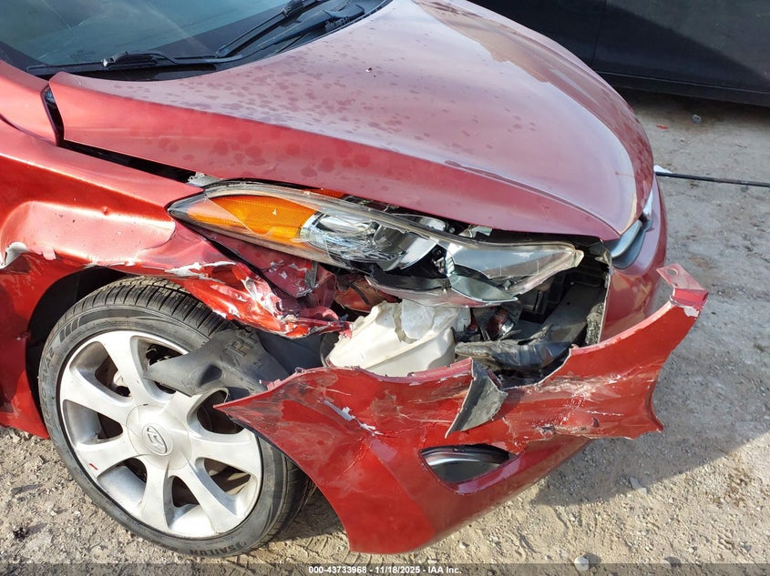 2012 Hyundai Elantra VIN KMHDH4AE6CU244885 IAAI salvage auction — RIGHT FRONT, Salvage (Oklahoma), sold $25 on 2026-07-29 (photo 6)