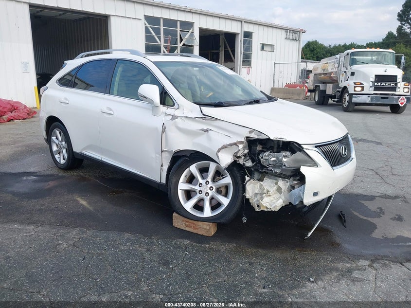 2010 Lexus Rx 350 VIN 2T2BK1BA1AC057003 IAAI salvage auction — RIGHT FRONT, Salvage (North Carolina), sold $3,425 on 2026-09-17 (photo 1)