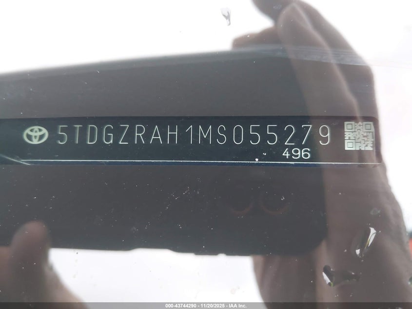 2021 Toyota Highlander VIN 5TDGZRAH1MS055279 IAAI salvage auction — RIGHT SIDE, Clear (Oklahoma), sold $11,200 on 2026-07-28 (photo 9)