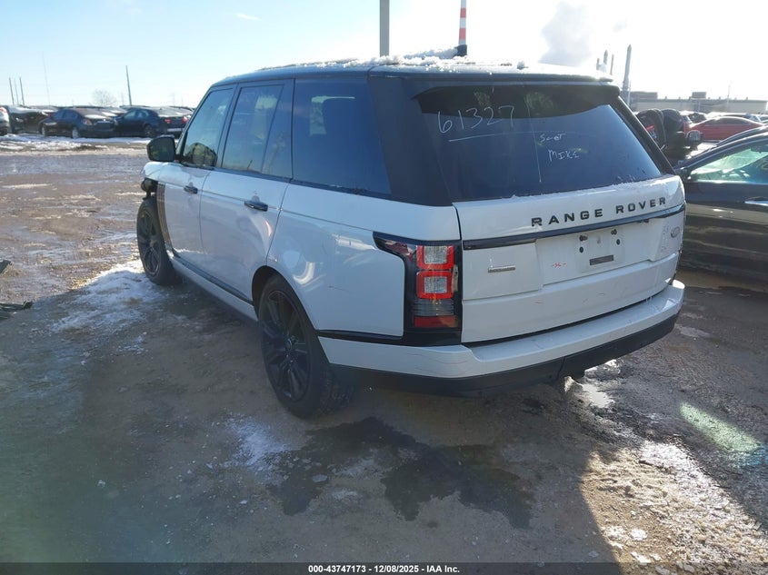 2017 Land rover RANGE ROVER VIN SALGS2FE7HA324133 IAAI salvage auction — LEFT FRONT, Salvage (Indiana), sold $8,050 on 2026-07-29 (photo 3)