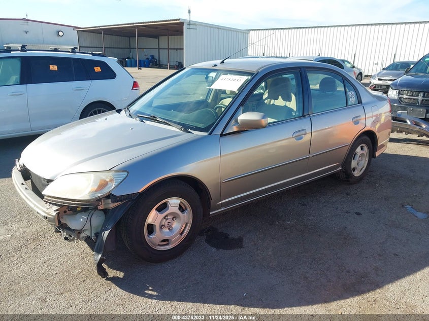 2005 Honda Civic hybrid VIN JHMES96685S023973 IAAI salvage auction — FRONT END, Salvage (California), sold $600 on 2026-07-06 (photo 2)