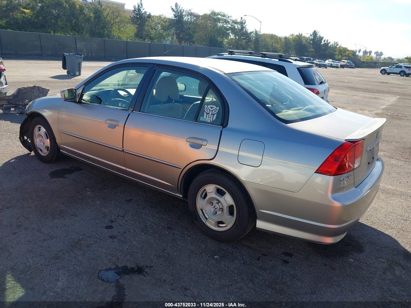 2005 Honda Civic hybrid VIN JHMES96685S023973 IAAI salvage auction — FRONT END, Salvage (California), sold $600 on 2026-07-06 (photo 3)
