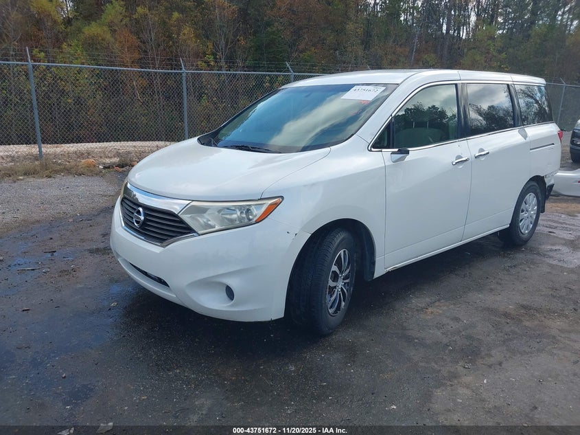 2012 Nissan Quest VIN JN8AE2KP7C9038969 IAAI salvage auction — REAR END, Salvage Title, sold $825 on 2026-07-22 (photo 2)