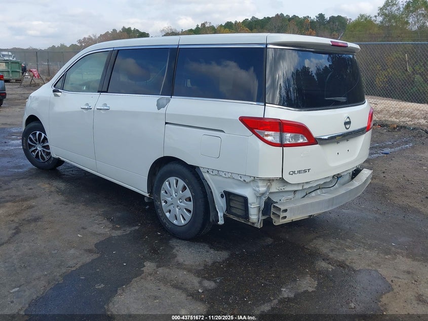 2012 Nissan Quest VIN JN8AE2KP7C9038969 IAAI salvage auction — REAR END, Salvage Title, sold $825 on 2026-07-22 (photo 3)