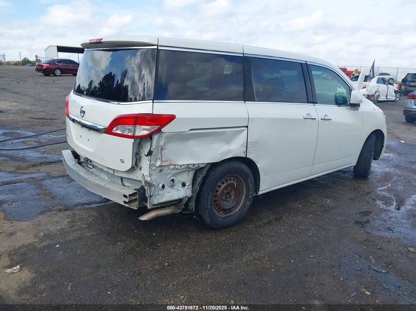 2012 Nissan Quest VIN JN8AE2KP7C9038969 IAAI salvage auction — REAR END, Salvage Title, sold $825 on 2026-07-22 (photo 4)