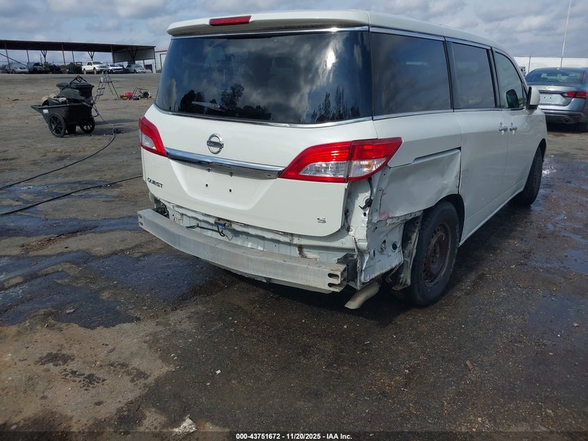 2012 Nissan Quest VIN JN8AE2KP7C9038969 IAAI salvage auction — REAR END, Salvage Title, sold $825 on 2026-07-22 (photo 6)
