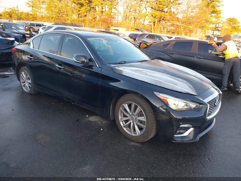 2017 Infiniti Q50 VIN JN1EV7AP1HM737369 IAAI salvage auction — FRONT & REAR, Salvage (New Jersey), sold $1,000 on 2026-07-21 (photo 1)