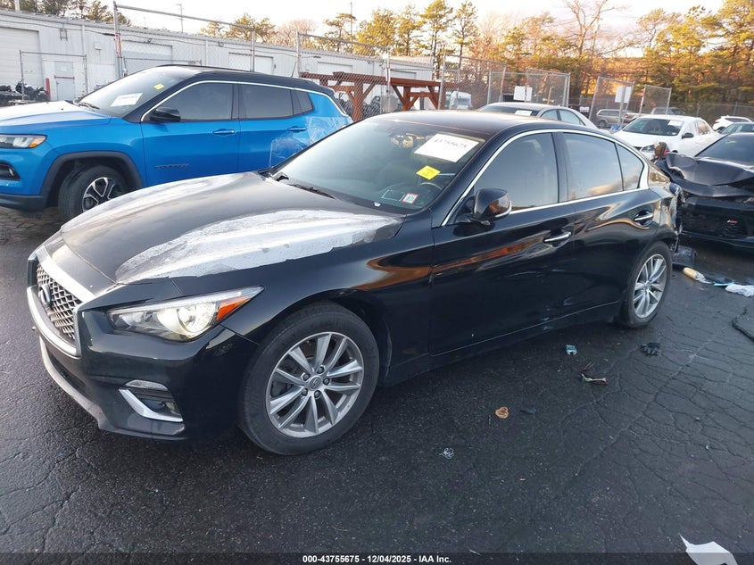 2017 Infiniti Q50 VIN JN1EV7AP1HM737369 IAAI salvage auction — FRONT & REAR, Salvage (New Jersey), sold $1,000 on 2026-07-21 (photo 2)