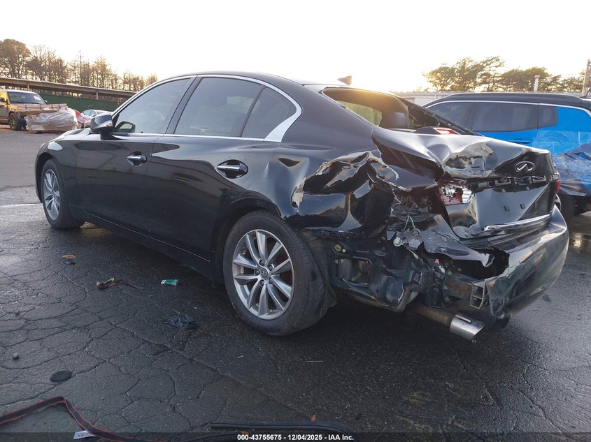 2017 Infiniti Q50 VIN JN1EV7AP1HM737369 IAAI salvage auction — FRONT & REAR, Salvage (New Jersey), sold $1,000 on 2026-07-21 (photo 3)