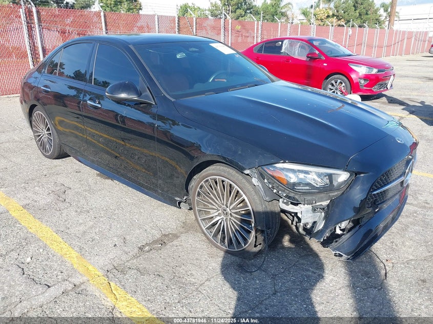 2024 Mercedes-benz C class VIN W1KAF4GBXRR165053 IAAI salvage auction — FRONT END, Salvage (California), sold $21,300 on 2026-07-06 (photo 1)