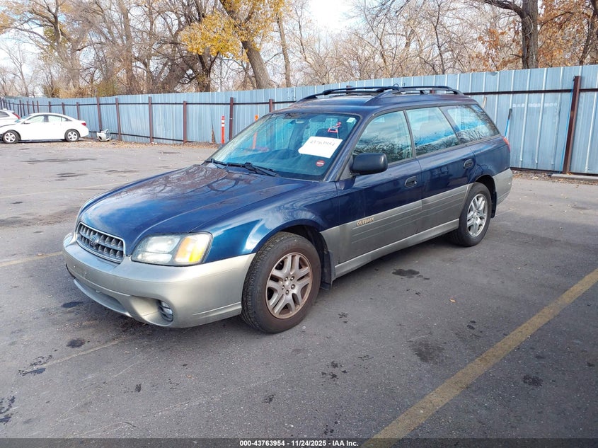 2003 Subaru Outback VIN 4S3BH675637620000 IAAI salvage auction — FRONT & REAR, Salvage (Utah), sold $275 on 2026-07-09 (photo 2)