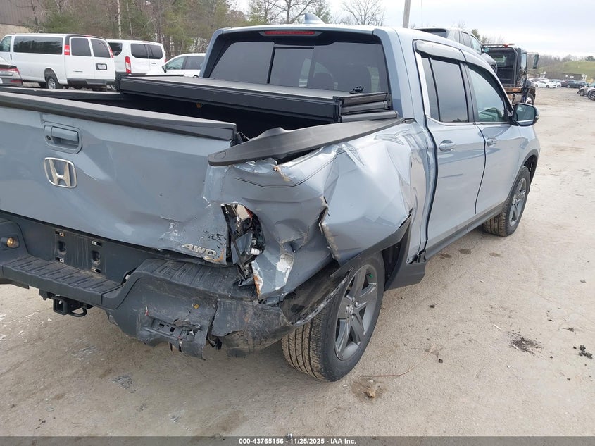 2023 Honda Ridgeline VIN 5FPYK3F55PB061686 IAAI salvage auction — LEFT SIDE, Salvage (New Hampshire), sold $9,200 on 2026-07-29 (photo 6)