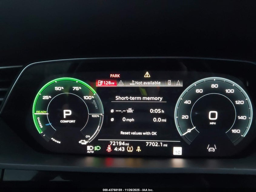 2021 Audi E-tron sportback VIN WA13AAGE9MB026697 IAAI salvage auction — RIGHT FRONT, Salvage Title, sold $13,900 on 2026-08-16 (photo 7)