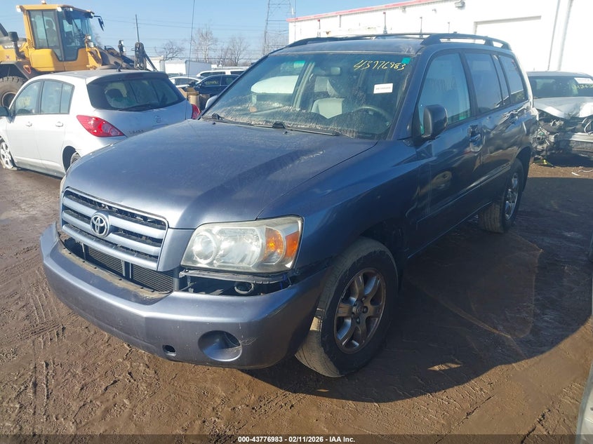 2006 Toyota Highlander VIN JTEDP21A160105442 IAAI salvage auction — RIGHT FRONT, Salvage (Ohio), sold $725 on 2026-07-30 (photo 2)