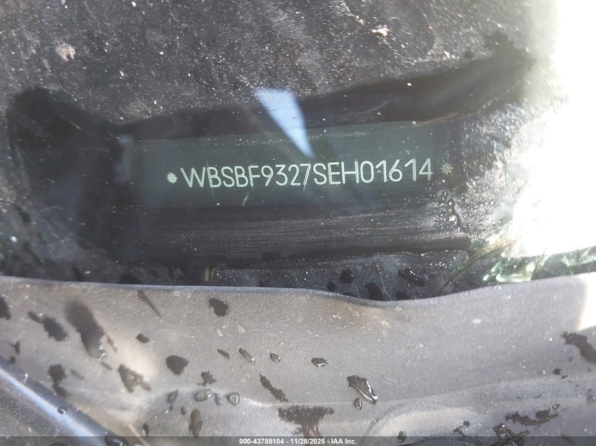 1995 BMW M3 VIN WBSBF9327SEH01614 IAAI salvage auction — ALL OVER, Non-Repairable (Arizona), sold $1,250 on 2026-07-14 (photo 9)