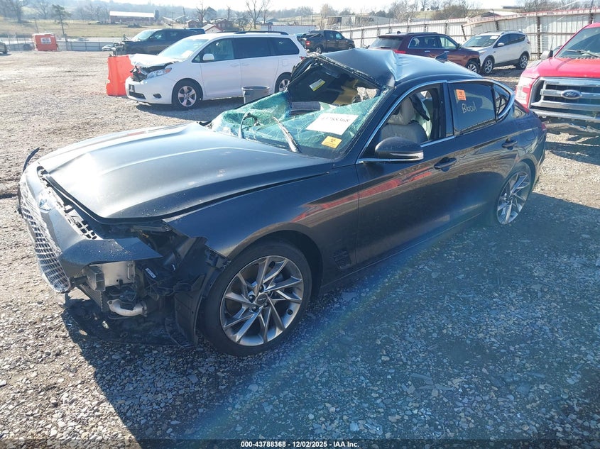 2022 Genesis G70 VIN KMTG34TA8NU099380 IAAI salvage auction — BIOHAZARD/CHEMICAL, Salvage (Arkansas), sold $425 on 2026-07-08 (photo 2)