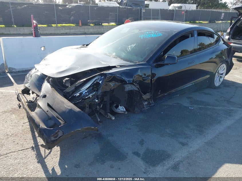 2022 Tesla Model 3 VIN 5YJ3E1EA4NF186754 IAAI salvage auction — FRONT END, Salvage (California), sold $2,650 on 2026-08-22 (photo 2)