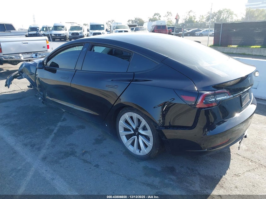2022 Tesla Model 3 VIN 5YJ3E1EA4NF186754 IAAI salvage auction — FRONT END, Salvage (California), sold $2,650 on 2026-08-22 (photo 3)