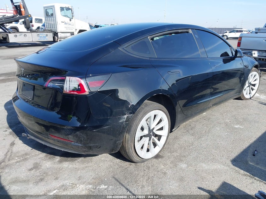 2022 Tesla Model 3 VIN 5YJ3E1EA4NF186754 IAAI salvage auction — FRONT END, Salvage (California), sold $2,650 on 2026-08-22 (photo 4)
